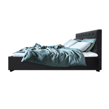 Load image into Gallery viewer, Artiss Vila Bed Frame Fabric Gas Lift Storage - Charcoal Queen
