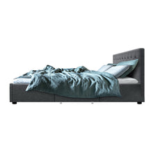 Load image into Gallery viewer, Fabric Grey King Bed Frame