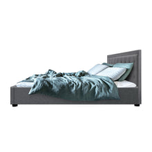 Load image into Gallery viewer, Artiss Tiyo Bed Frame Fabric Gas Lift Storage - Grey Double