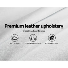 Load image into Gallery viewer, Artiss Tiyo Bed Frame PU Leather Gas Lift Storage - White King