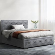 Load image into Gallery viewer, Artiss Bed Frame King Single Size Gas Lift Mattress Base with Storage Fabric