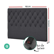 Load image into Gallery viewer, Artiss Bed Head Headboard Queen Size Bedhead Fabric Frame Base CAPPI Charcoal