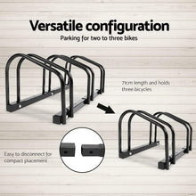 Load image into Gallery viewer, Weisshorn 3 Bike Stand Floor Bicycle Storage Black