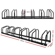 Load image into Gallery viewer, Weisshorn 6 Bike Stand Floor Bicycle Storage Black