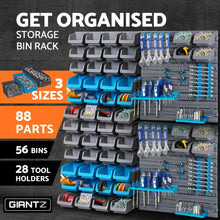 Load image into Gallery viewer, Giantz 88 Parts Wall-Mounted Storage Bin Rack Tool Garage Shelving Organiser Box