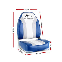 Load image into Gallery viewer, 2X Marine All Weather Swivels Folding Boat Seats
