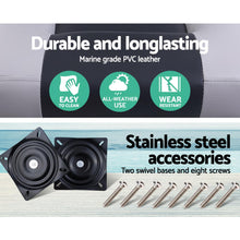 Load image into Gallery viewer, Set of 2 Swivels All Weather Folding Boat Seating Set - Charcoal & Grey