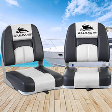 Load image into Gallery viewer, 2X Swivels All Weather Folding Boat Seating Set