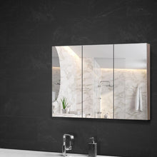 Load image into Gallery viewer, 900mm Bathroom Vanity Mirror with Storage Cabinet - Natural