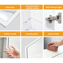 Load image into Gallery viewer, Bathroom Vanity Mirror with Storage Cabinet - White