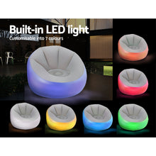 Load image into Gallery viewer, Bestway Inflatable Seat Sofa LED Light Chair Outdoor Lounge Cruiser
