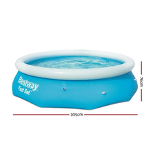 Load image into Gallery viewer, Bestway Above Ground Swimming Pool 305x76cm Fast Set Pool Family