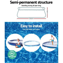 Load image into Gallery viewer, Bestway Above Ground Swimming Pool 305x76cm Fast Set Pool Family