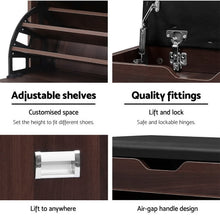 Load image into Gallery viewer, Artiss 12 Pairs Shoe Cabinet Organiser Wooden Storage Bench Stool