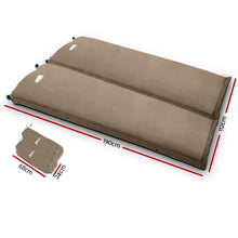 Load image into Gallery viewer, Weisshorn Self Inflating Mattress Camping Sleeping Mat Air Bed Double Set Coffee
