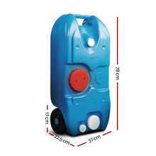Load image into Gallery viewer, Weisshorn 40L Portable Wheel Water Tank Camping Caravan Storage Blue