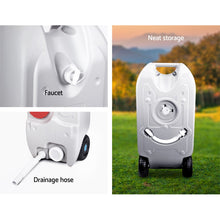 Load image into Gallery viewer, Weisshorn 40L Portable Wheel Water Tank Camping Caravan Storage Grey