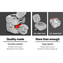 Load image into Gallery viewer, Weisshorn 22L Portable Camping Toilet Outdoor Flush Potty Boating
