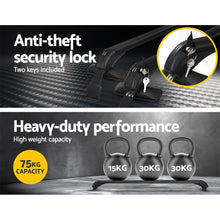 Load image into Gallery viewer, Universal Car Roof Rack Cross Bars 90cm Aluminium Adjustable Lockable 75kg Clamps