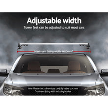 Load image into Gallery viewer, Universal Car Roof Rack 1450mm Cross Bars Aluminium Silver Adjustable Brackets Carrier 90kg