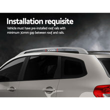 Load image into Gallery viewer, Universal Car Roof Rack Cross Bars Aluminium Silver Adjustable 108cm Racks