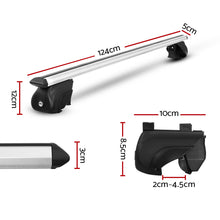 Load image into Gallery viewer, Universal Car Roof Rack Cross Bars Aluminium Adjustable 111cm Silver Upgraded