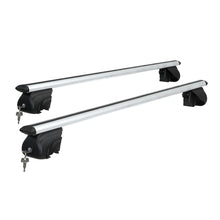 Load image into Gallery viewer, Universal Car Roof Rack Cross Bars Aluminium Adjustable 111cm Silver Upgraded