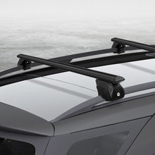 Load image into Gallery viewer, Universal Car Roof Rack Aluminium Cross Bars Adjustable 126cm Black Upgraded