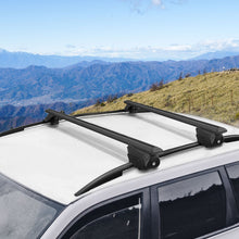 Load image into Gallery viewer, Universal Car Roof Rack Aluminium Cross Bars Adjustable 126cm Black Upgraded
