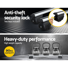 Load image into Gallery viewer, Universal Car Roof Rack Aluminium Cross Bars Adjustable 126cm Silver Upgraded