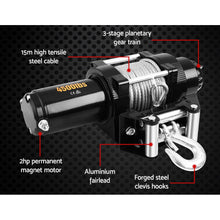 Load image into Gallery viewer, 12V Electric Winch Remote with Steel Cable
