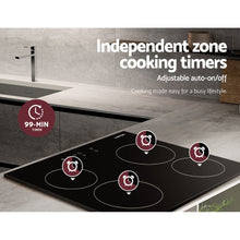 Load image into Gallery viewer, Devanti Ceramic Cooktop 60cm Electric Cooker 4 Burner Stove Hob Touch Control