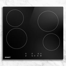 Load image into Gallery viewer, Devanti Ceramic Cooktop 60cm Electric Cooker 4 Burner Stove Hob Touch Control