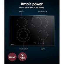 Load image into Gallery viewer, Devanti Ceramic Cooktop 77cm Electric Cooker 4 6 Burner Stove Hob Touch Control