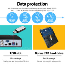 Load image into Gallery viewer, UL-Tech CCTV Security System 2TB 4CH DVR 1080P 4 Camera Sets
