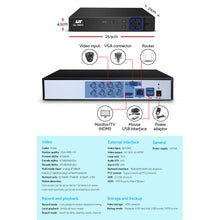 Load image into Gallery viewer, UL-tech CCTV 8 Dome Cameras Home Security System 8CH DVR 1080P 1TB IP Day Night