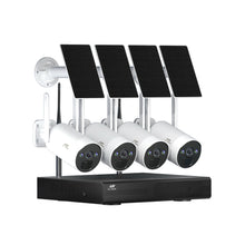 Load image into Gallery viewer, UL-tech Wireless Solar CCTV Security Cameras 4MP 8CH NVR