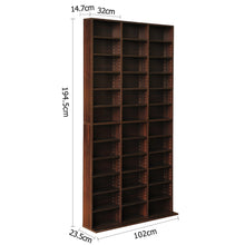 Load image into Gallery viewer, Adjustable Book CD Storage Shelf Rack Unit - Expresso