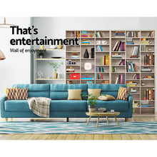 Load image into Gallery viewer, Artiss 528 DVD 1116 CD Storage Shelf Media Rack Stand Cupboard Book Unit Oak