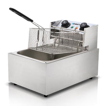 Load image into Gallery viewer, Devanti Commercial Electric Single Deep Fryer - Silver