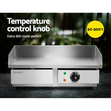 Load image into Gallery viewer, Devanti 3000W Electric Griddle Hot Plate - Stainless Steel