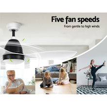 Load image into Gallery viewer, 48'' Ceiling Fan with Remote Control - White 3 Blades 1300mm