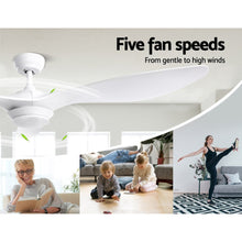 Load image into Gallery viewer, 52'' Ceiling Fan With Light Remote DC Motor 3 Blades 1300mm