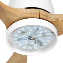 Load image into Gallery viewer, Devanti 52'' Ceiling Fan LED Light Remote Control Wooden Blades Timer 1300mm