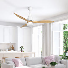 Load image into Gallery viewer, Devanti 52'' Ceiling Fan LED Light Remote Control Wooden Blades Timer 1300mm