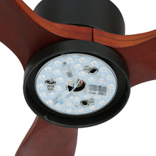 Load image into Gallery viewer, Devanti 52'' Ceiling Fan LED Light Remote Control Wooden Blades Dark Wood Fans