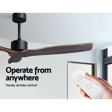Load image into Gallery viewer, 52'' Ceiling Fan With Remote Control Fans 3 Wooden Blades Timer 1300mm