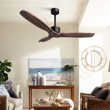Load image into Gallery viewer, 52'' Ceiling Fan With Remote Control Fans 3 Wooden Blades Timer 1300mm
