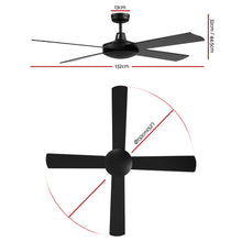 Load image into Gallery viewer, 52'' Ceiling Fan w/Remote - Black