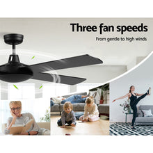 Load image into Gallery viewer, 52'' Ceiling Fan w/Remote - Black